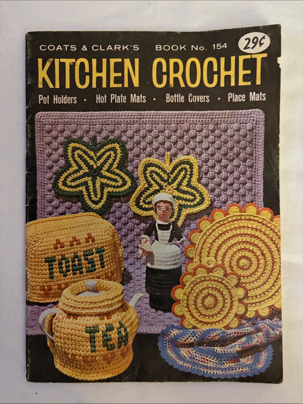 Vintage Kitchen Crochet Pattern Book by Coats & Clark
